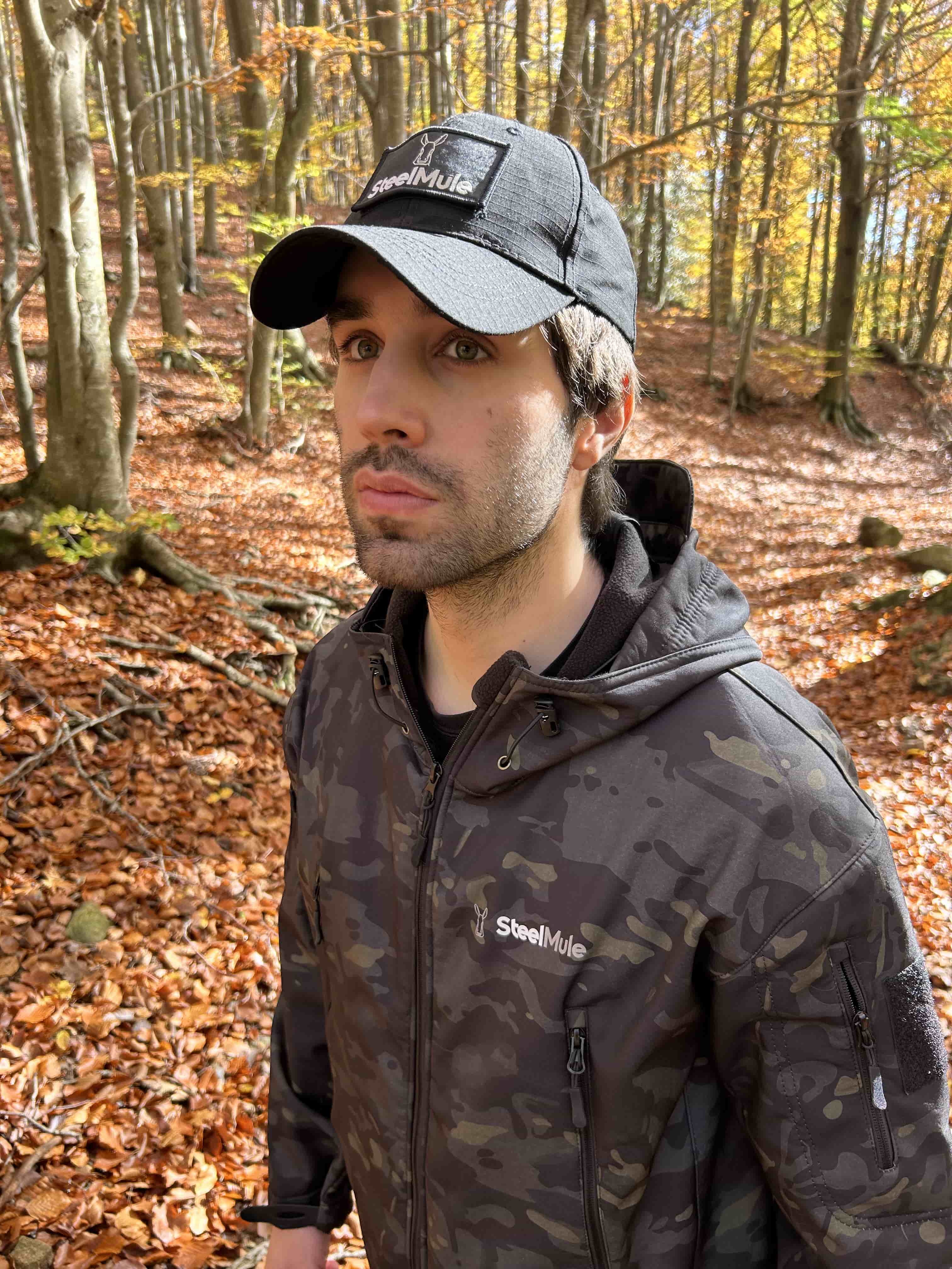 Chaqueta Táctica Sofshell Impermeable Camuflaje Negro