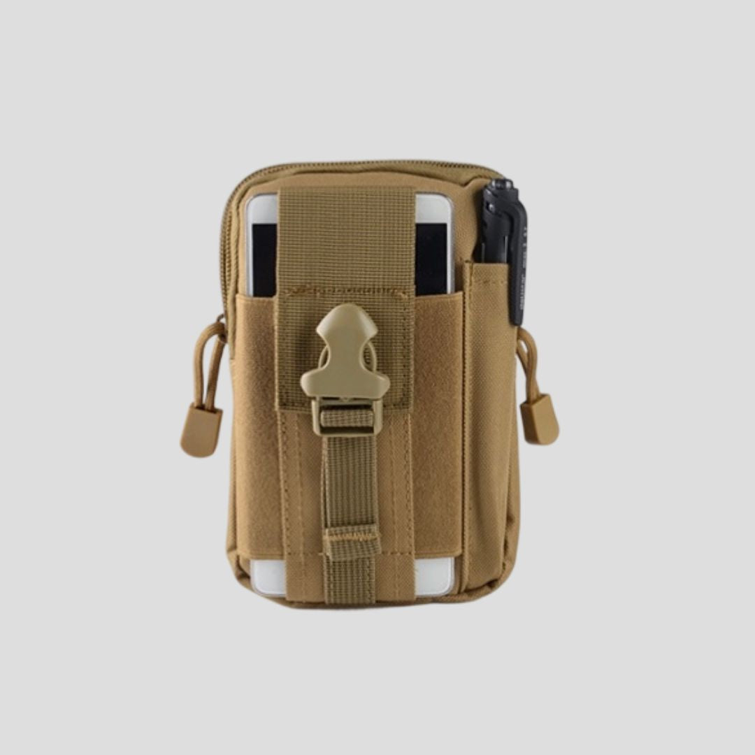 Bolsa Táctica Militar Pouch Molle Impermeable Beige