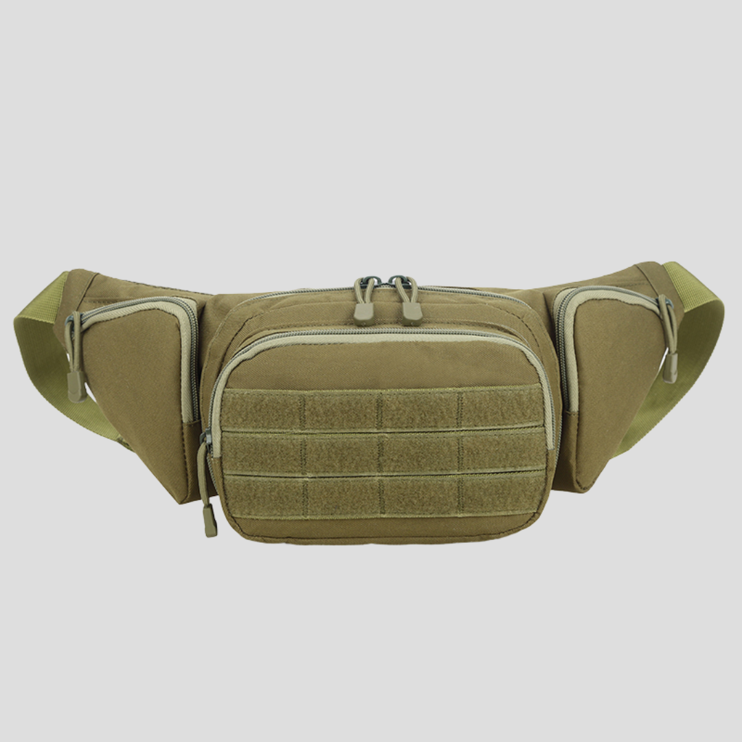 Riñonera Táctica 5 Bolsillos con velcro Verde Militar