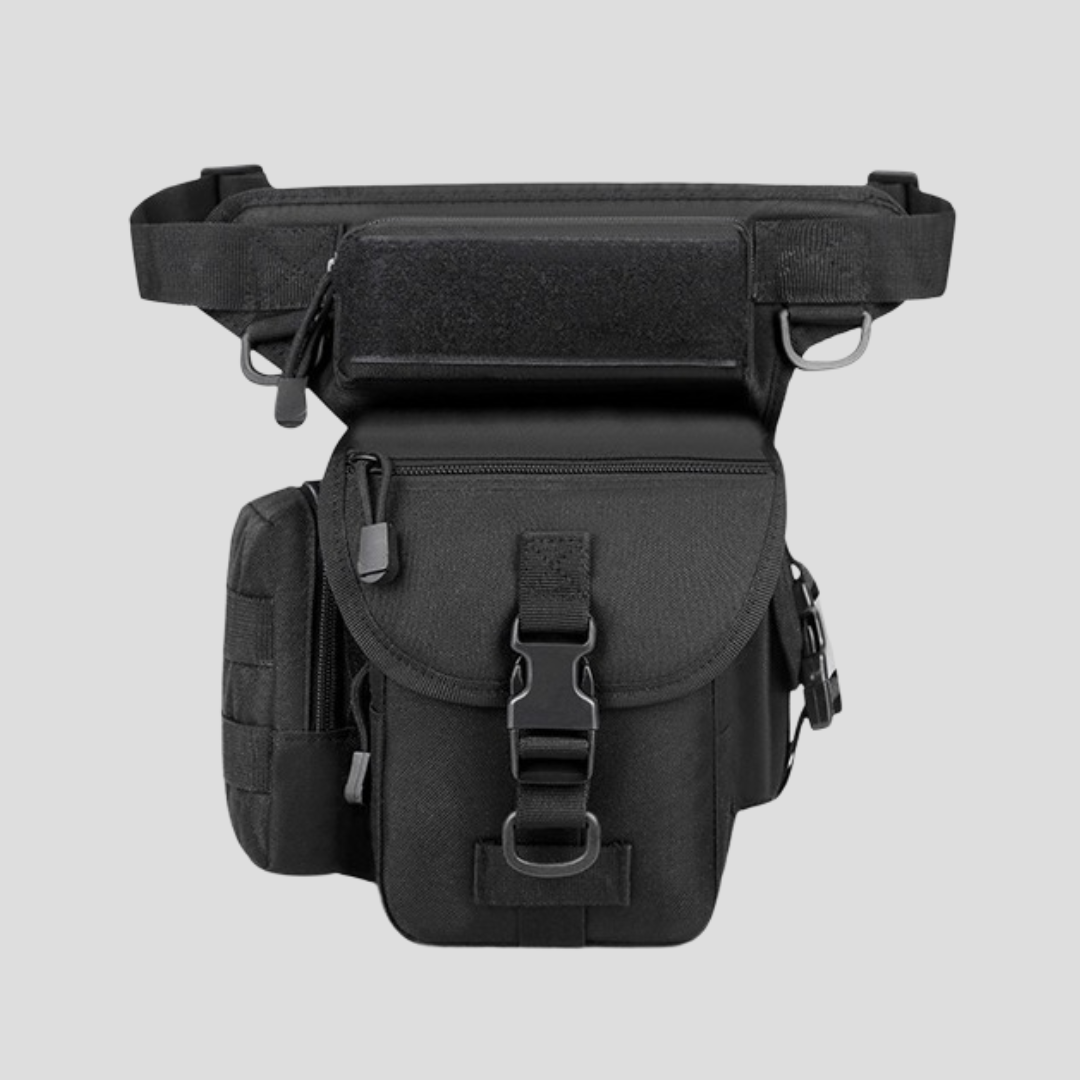 Bolso Riñonera de Pierna para Misiones y Oudoor Negro