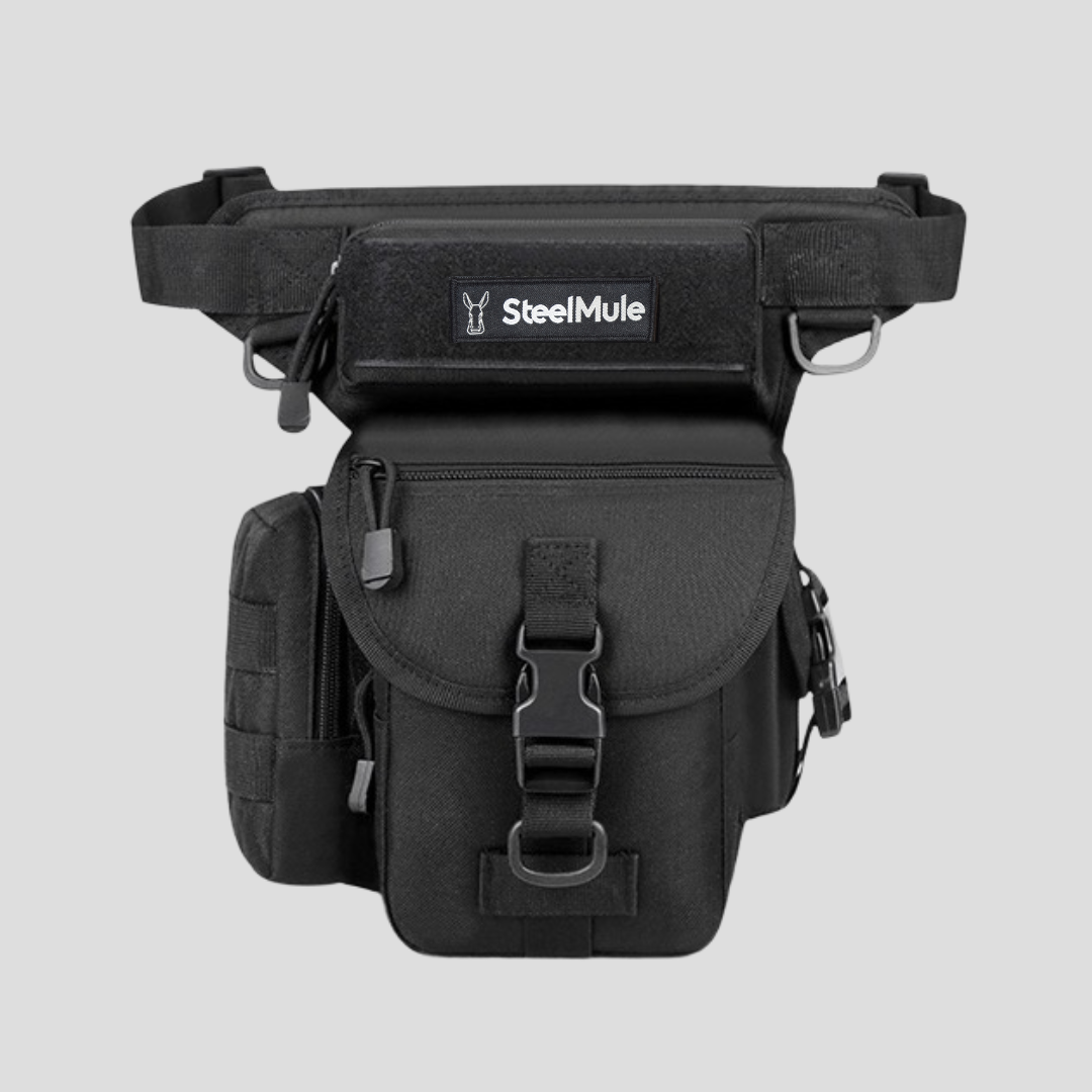 Bolso Riñonera de Pierna para Misiones y Oudoor Negro