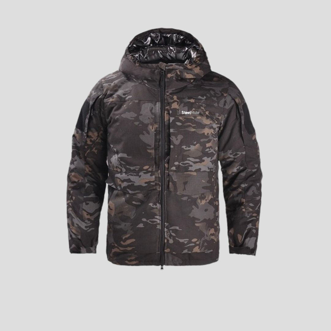Chaqueta Táctica Softshell Impermeable Negro Camuflaje