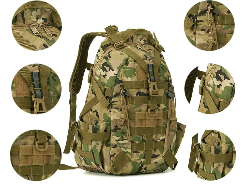 Steel Mule Ranger – Mochila Táctica Militar 30L Camuflaje Coyote