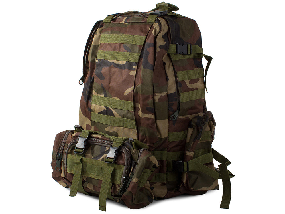 Mochila táctica 48,5L de alto rendimiento con módulos extra Camuflaje claro