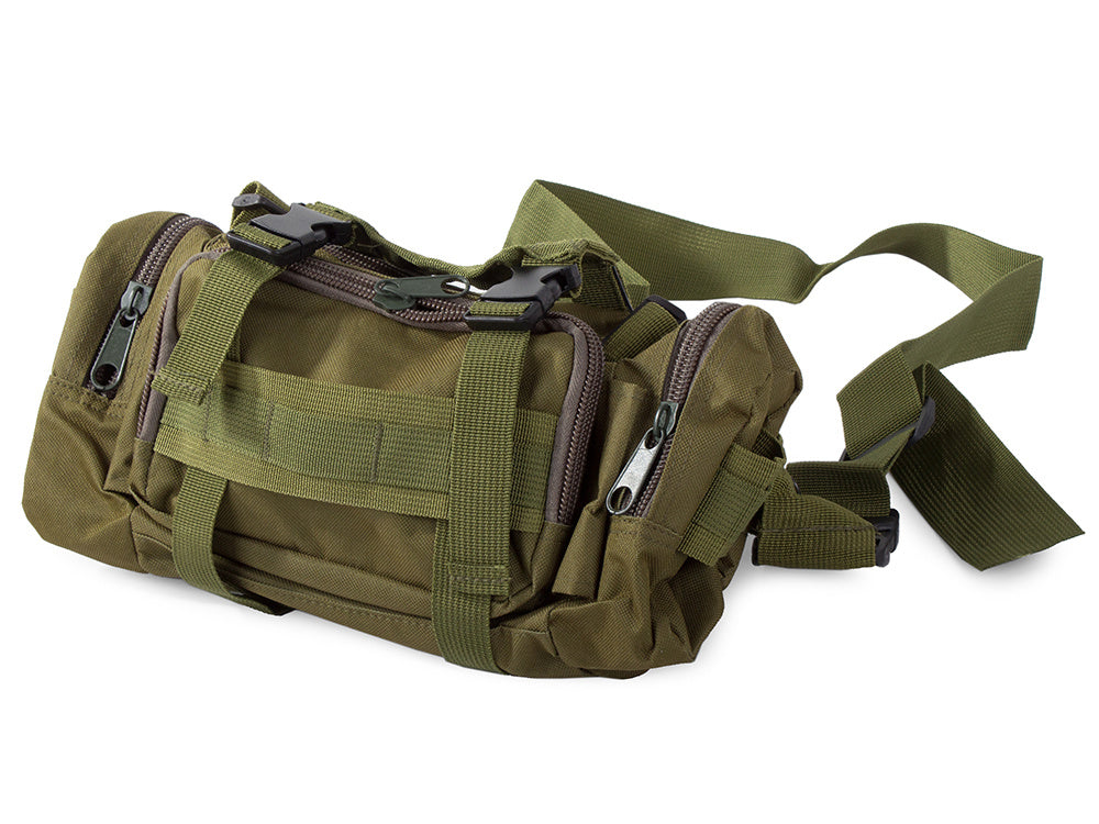 Mochila táctica 48,5L de alto rendimiento con módulos extra Verde Militar