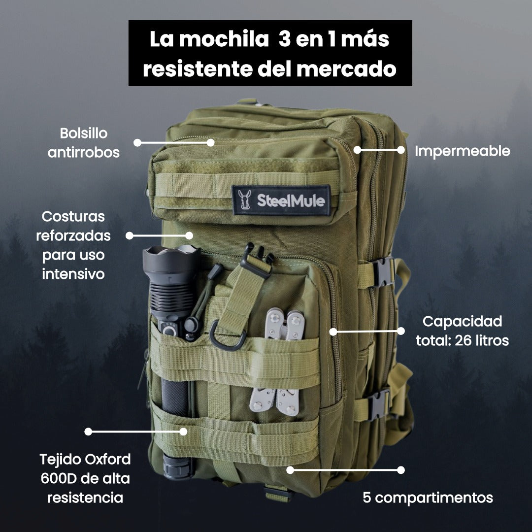 Mochila 26L - Verde Militar