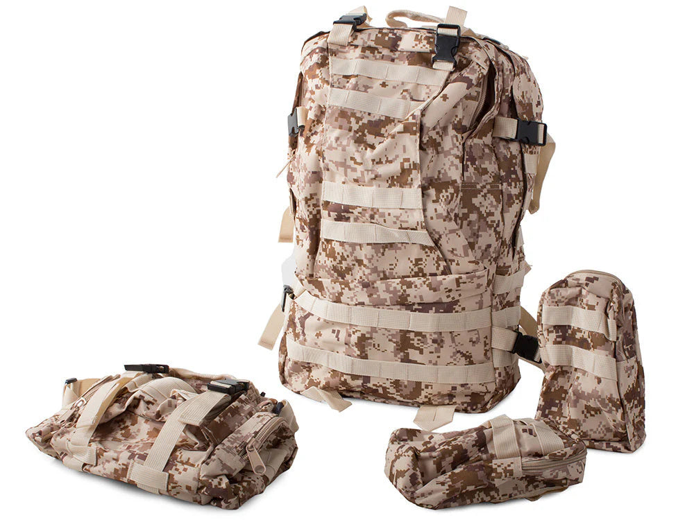 Mochila táctica militar 48,5L con pouches Marpat Desert