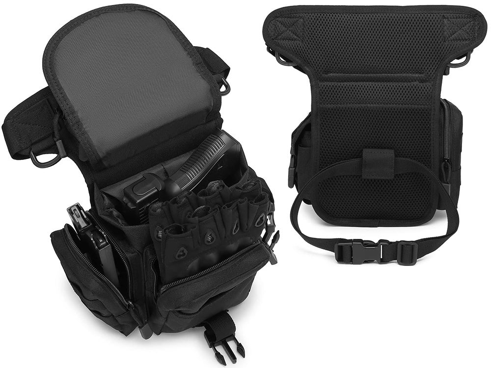 Bolso Riñonera de Pierna para Misiones y Oudoor Negro