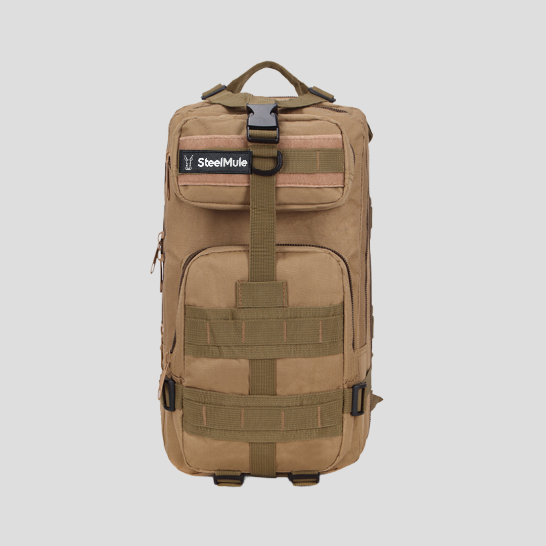 Mochila táctica 26L impermeable y resistente para 2-3 días Beige