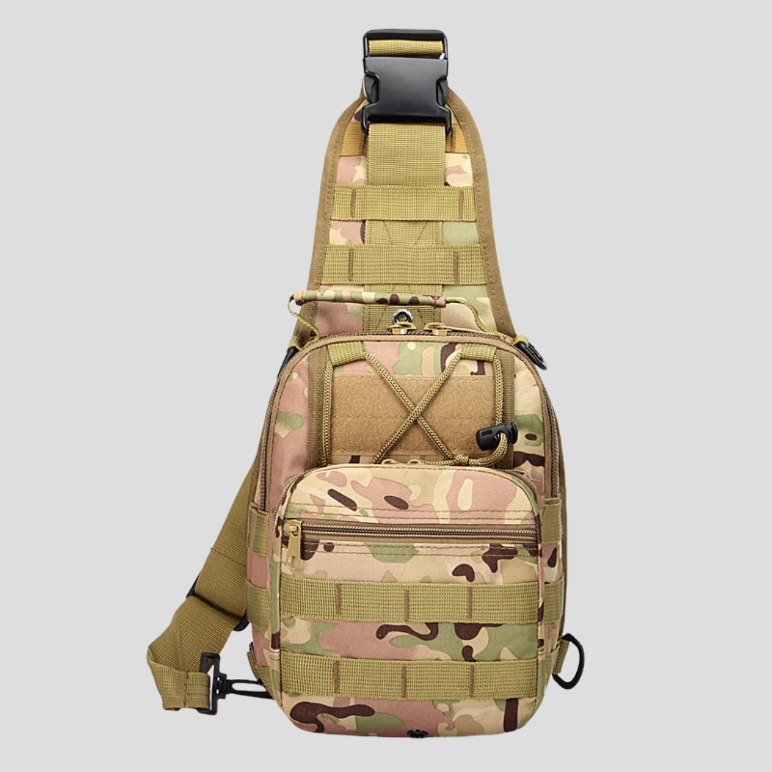 Bandolera Táctica con MOLLE y Velcro para Parches Camuflaje Claro