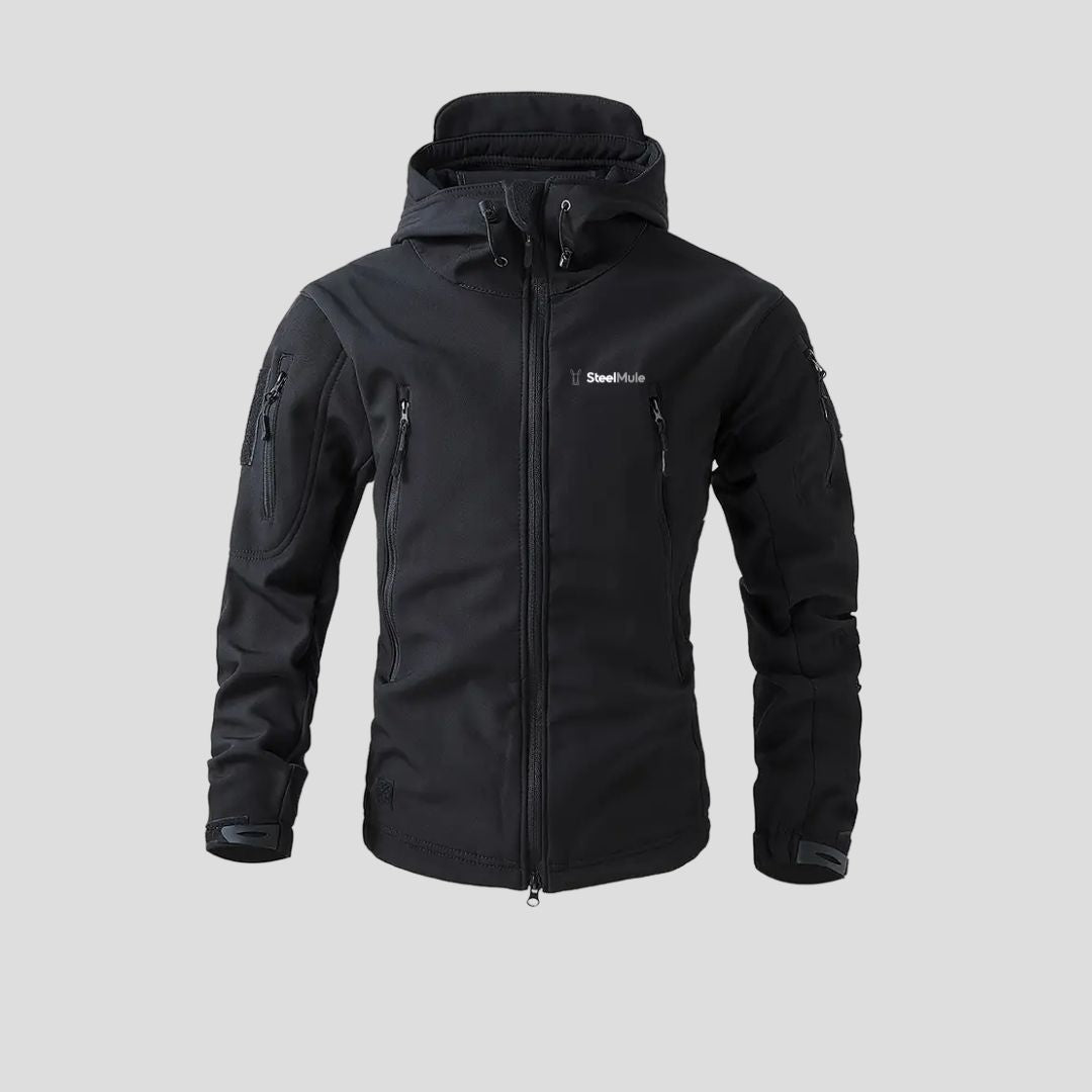 Chaqueta Táctica Softshell Impermeable Negro