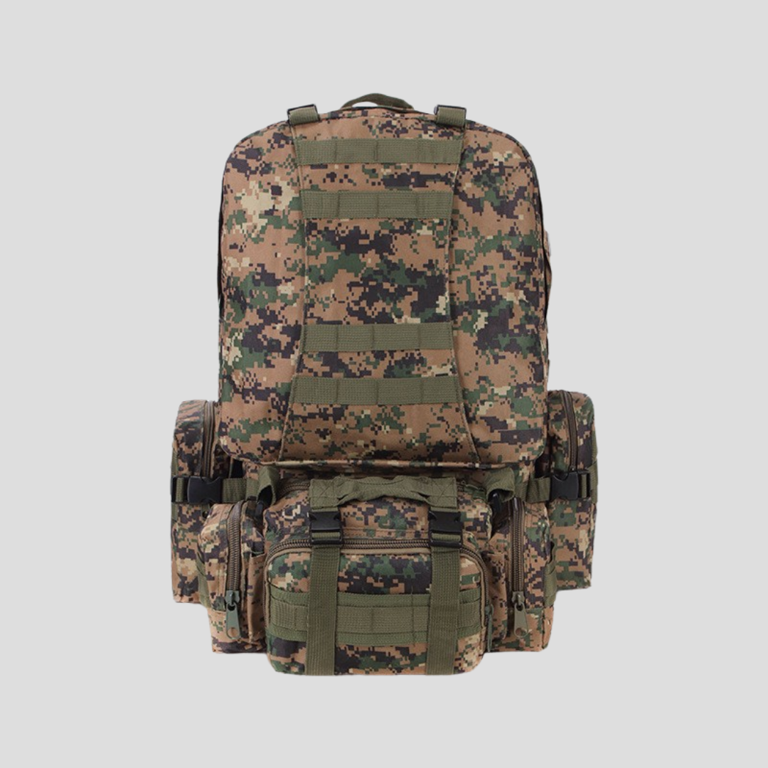 Mochila táctica 48,5L de alto rendimiento con módulos extra Marpat