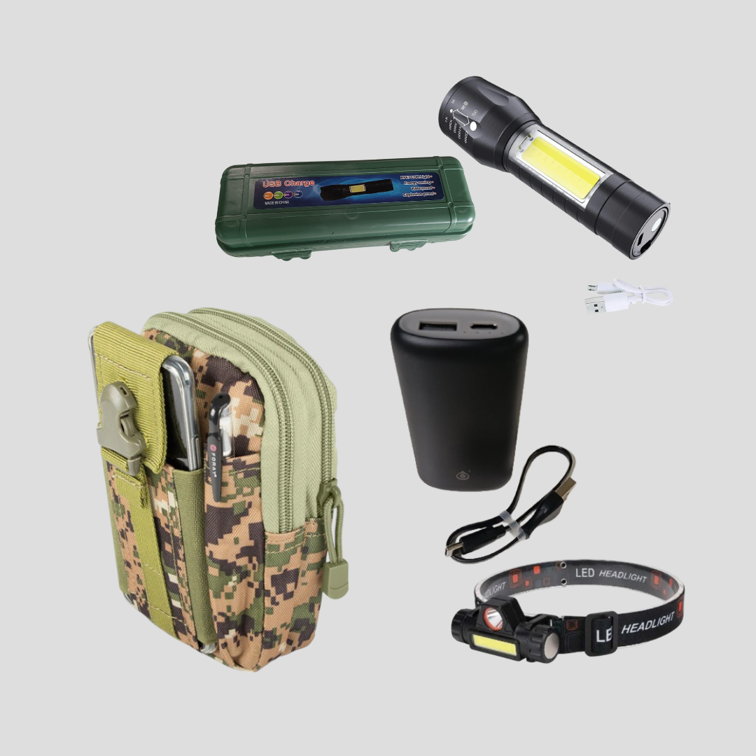 Kit Apagón de Emergencia 360 | Pucho Militar + 2 Linternas